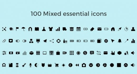Mixed Essential Icons for Adobe XD