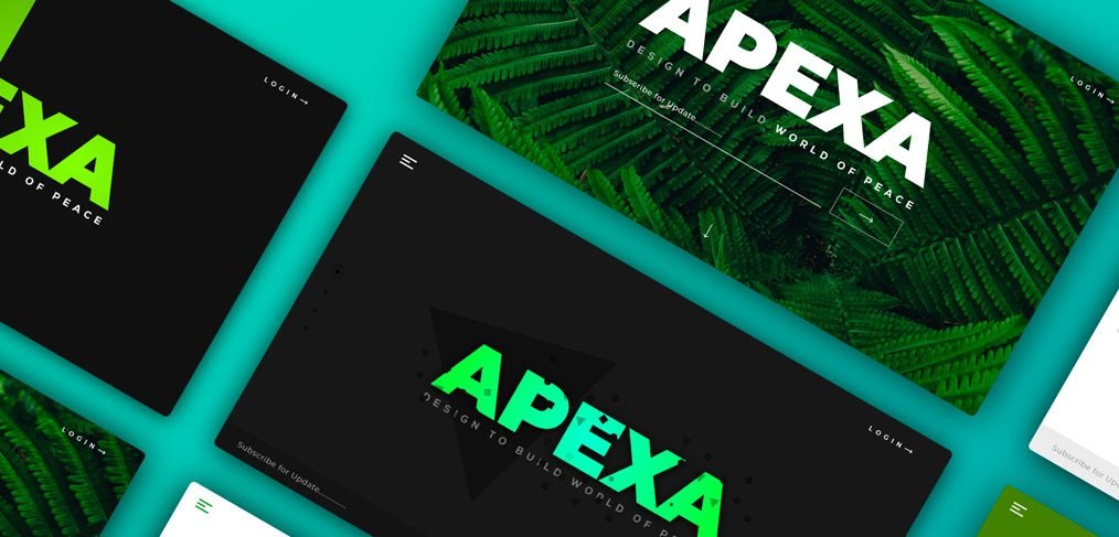 Apexa Landing Page Concept for Adobe XD