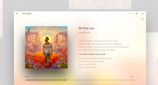 Moona - Adobe XD Music Player Concept
