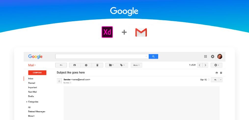 Adobe Xd Gmail UI Kit