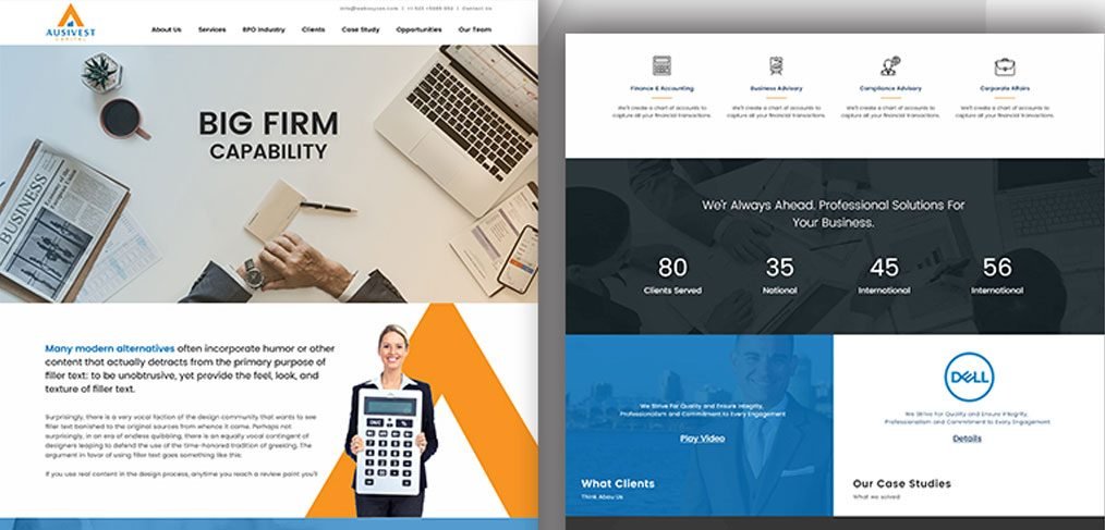 Accounting XD Website Template