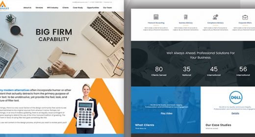 Accounting XD Website Template