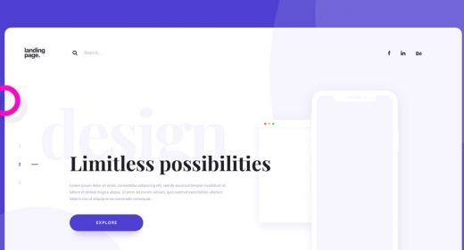 Daily UI landing page template
