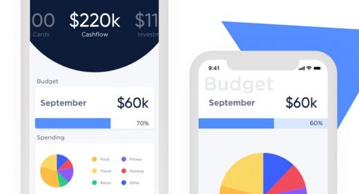 Finance mobile app concept