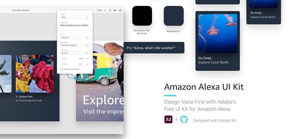 Amazon Alexa Free UI Kit for XD