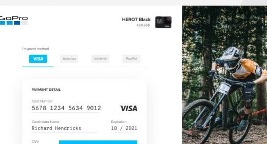 Credit Card Checkout UI screen