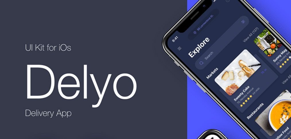 Delyo - Food delivery app UI Kit