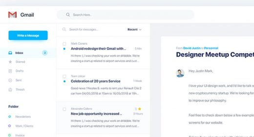 Gmail Redesign with Adobe XD