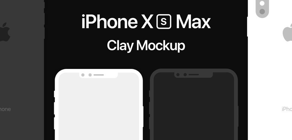 iPhone XD Max Clay Mockup