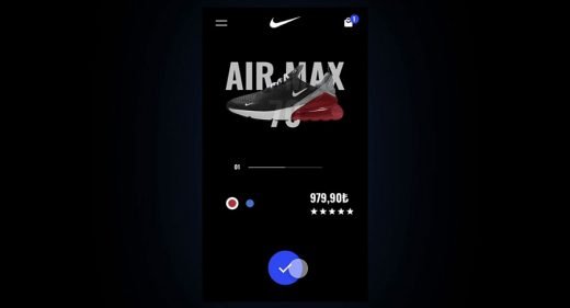 Nike Mobile Animation on Adobe XD