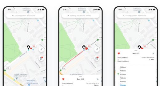 Bus tracking app concept