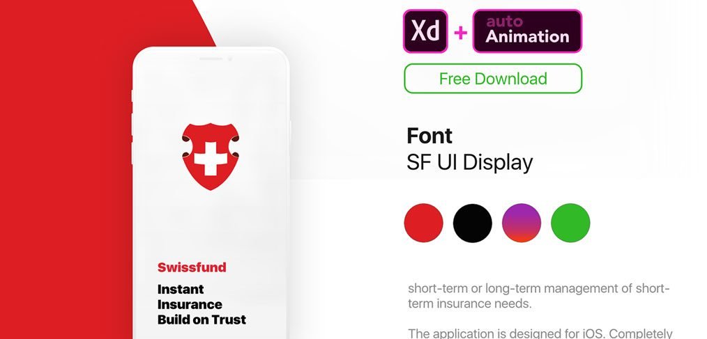 Free Insurance App Animated Template