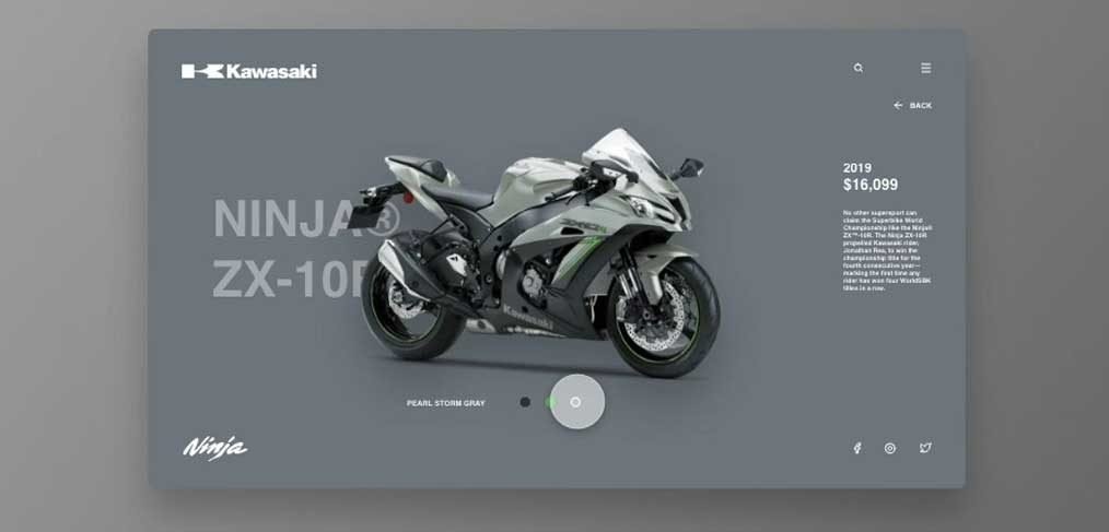 Motorbike website animation