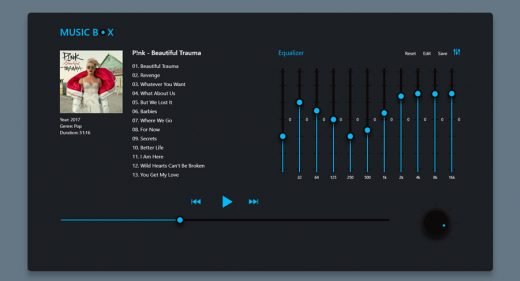 Music player XD concept