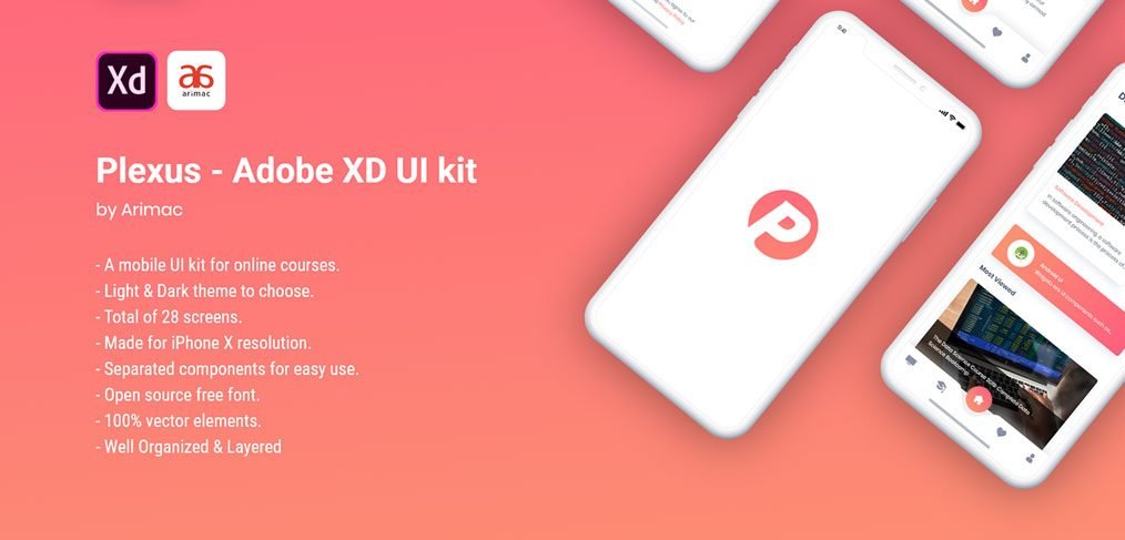 Plexus - Free UI kit for XD