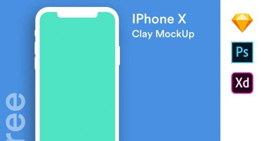 iPhone X Free Clay XD Mockup