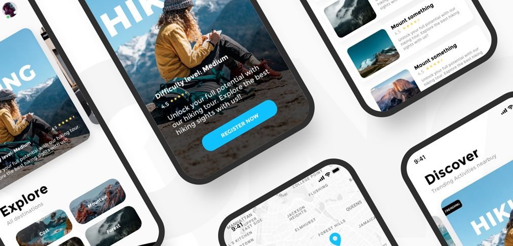 Activity Outdoors XD mobile app concept