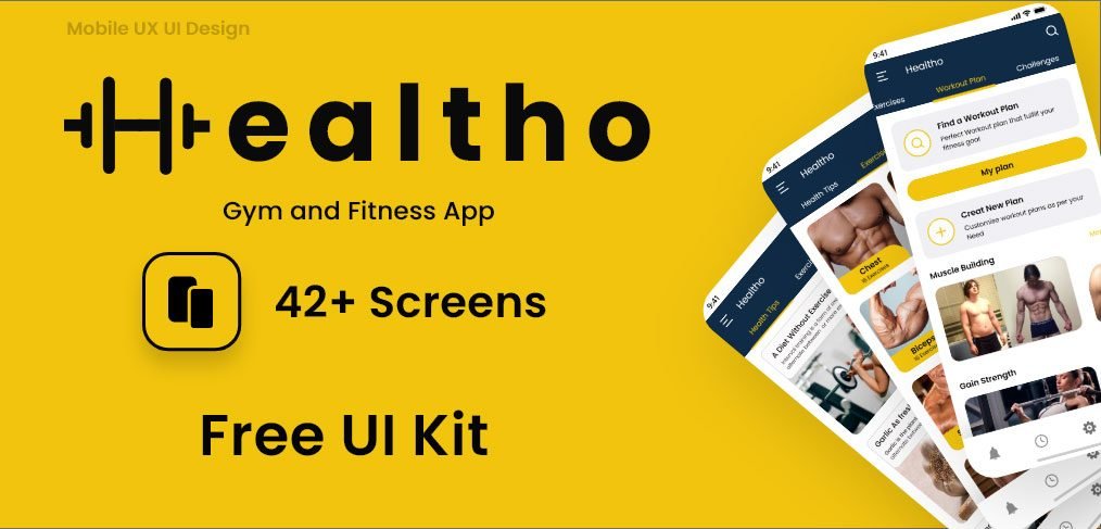 Healtho Gym and Training App Concept
