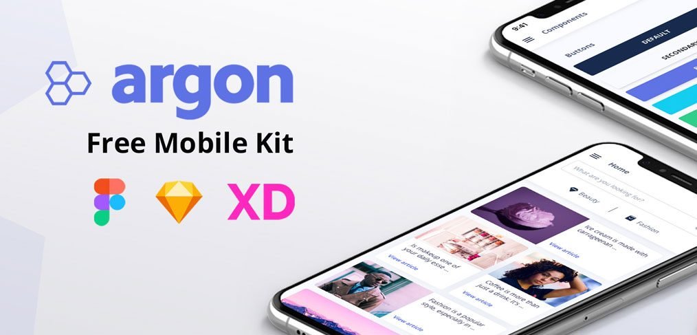 Argon - Free XD mobile UI kit