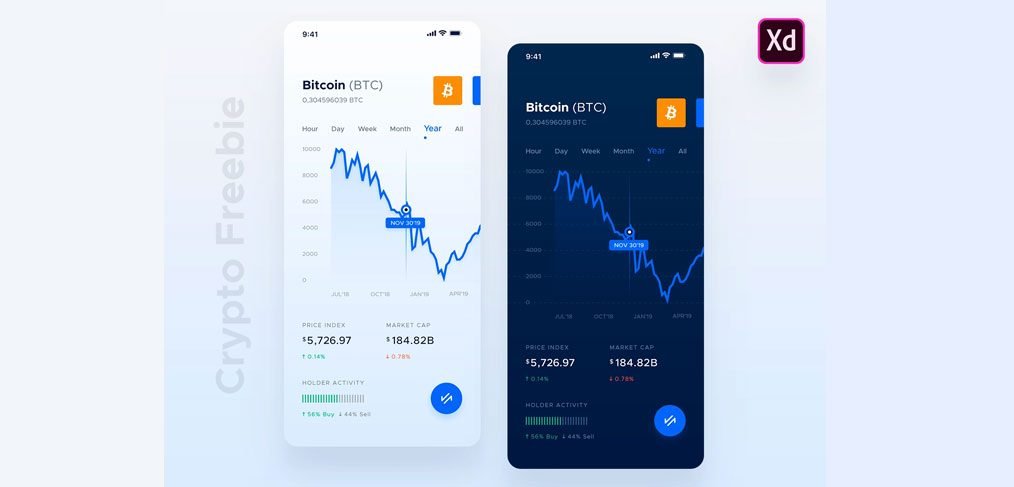 Crypto XD mobile app template