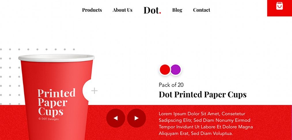 Animated Product page with XD