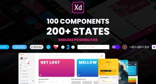 Component states free XD UI kit