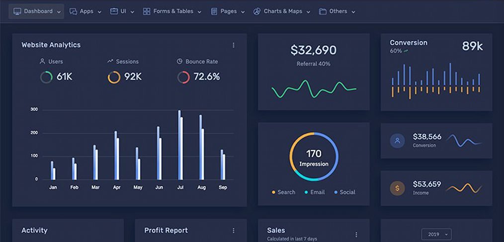 Frest - Bootstrap XD admin template