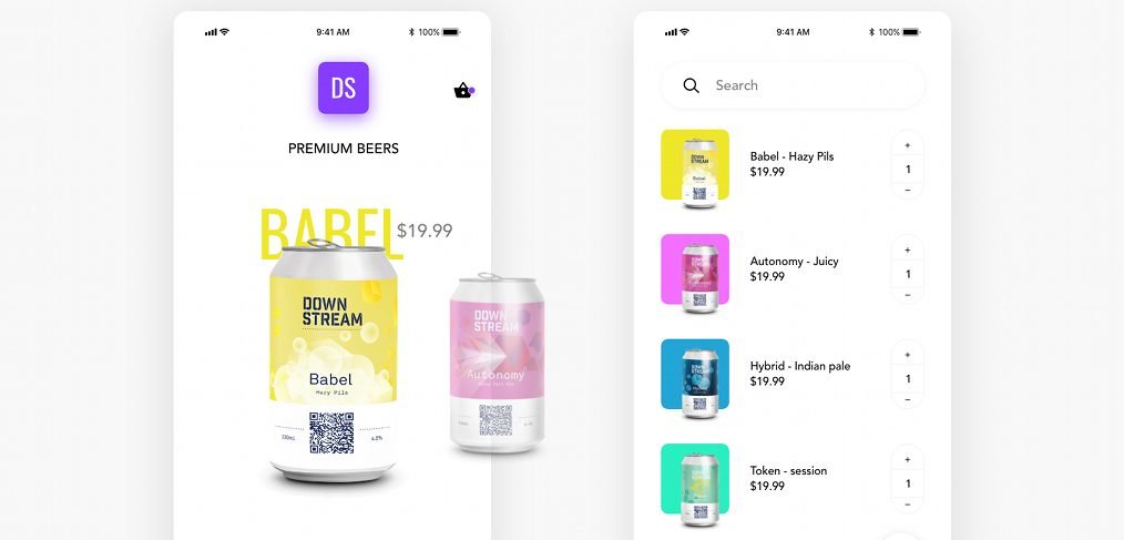 Beer app XD animated concept