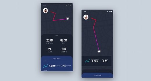 Fitness app XD concept & interaction