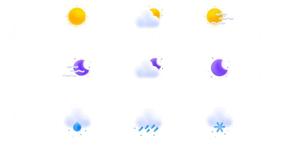 Free Adobe XD weather icons