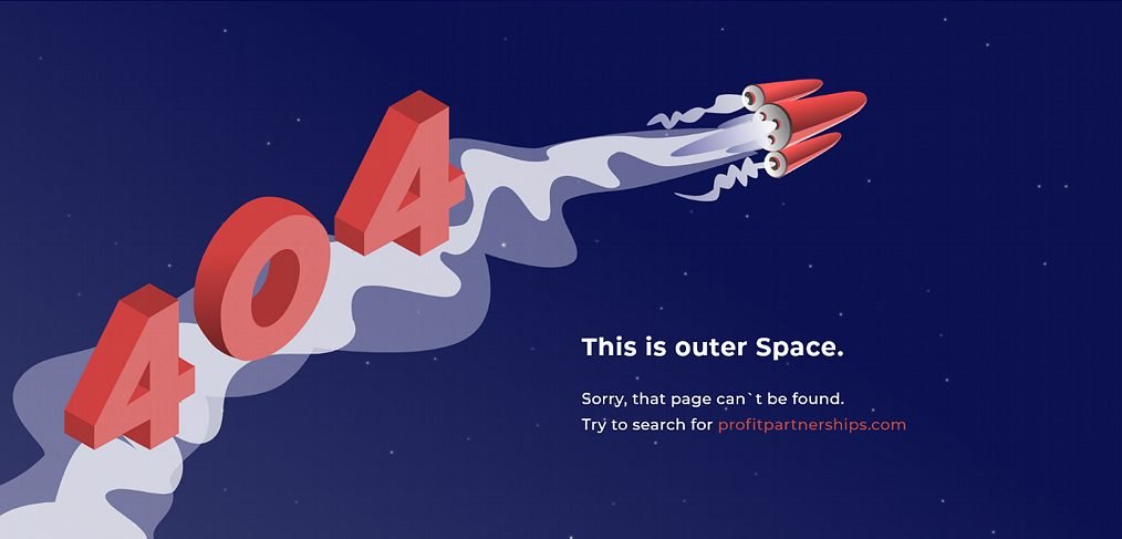 Outer space 404 page for XD