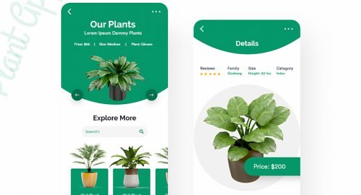 Plant shop app design template