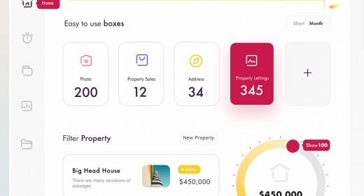 Property dashboard XD template