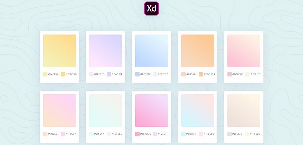 XD gradients palette