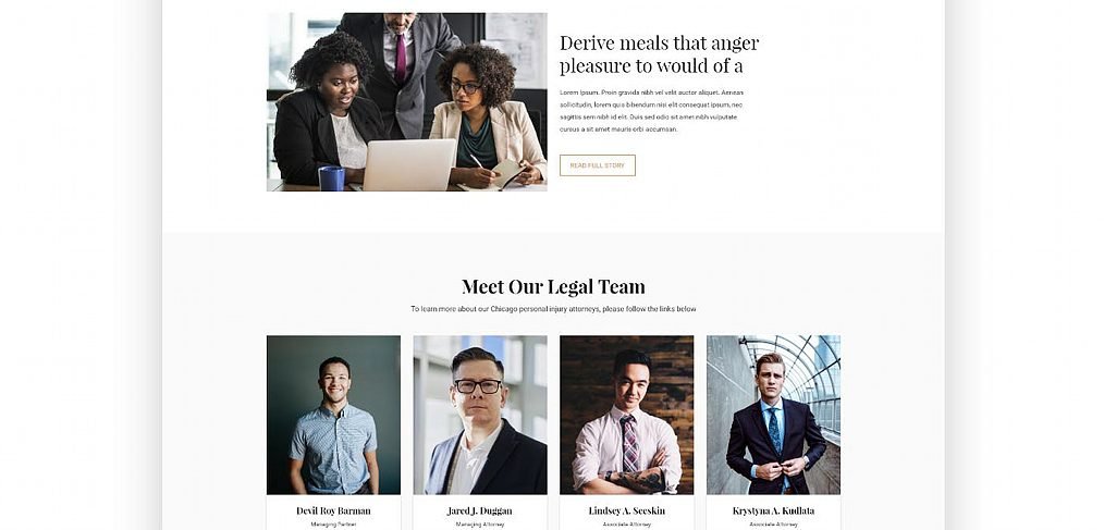 Law firm XD website template