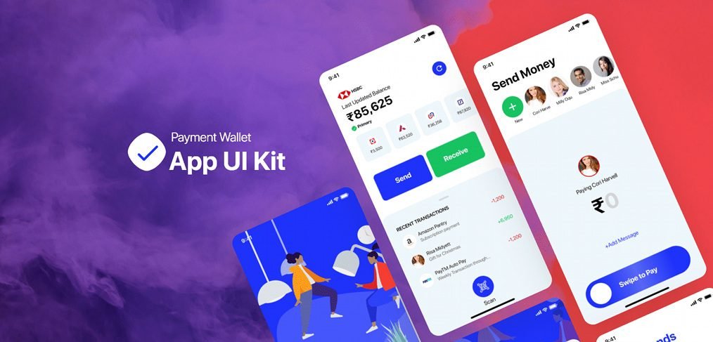 Payment wallet UI kit free sample