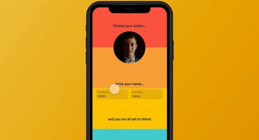 User profile animated signup