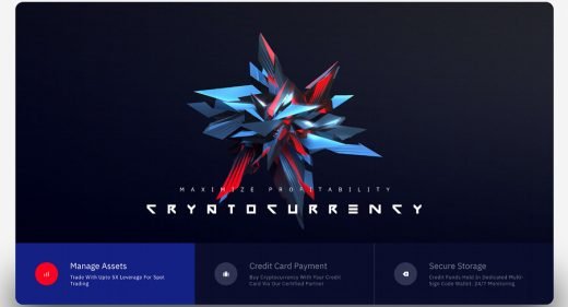 Cryptocurrency Adobe XD Landing page
