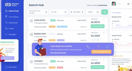 Ecommerce XD free dashboard template