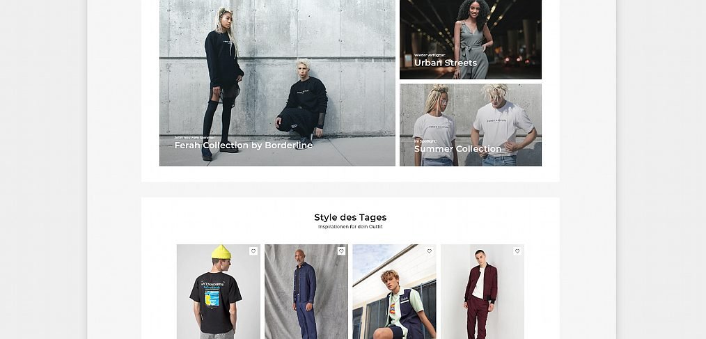 Fashion ecommerce homepage template