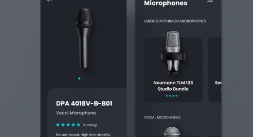 Microphone ecommerce app template