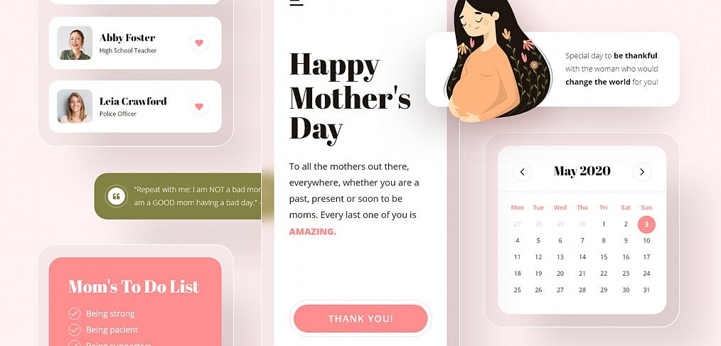 Mother's day XD UI components