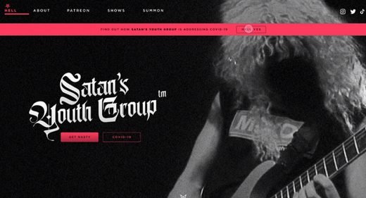 Rock band XD website template