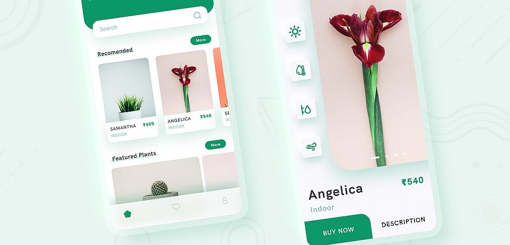 Plant shop mobile app concept