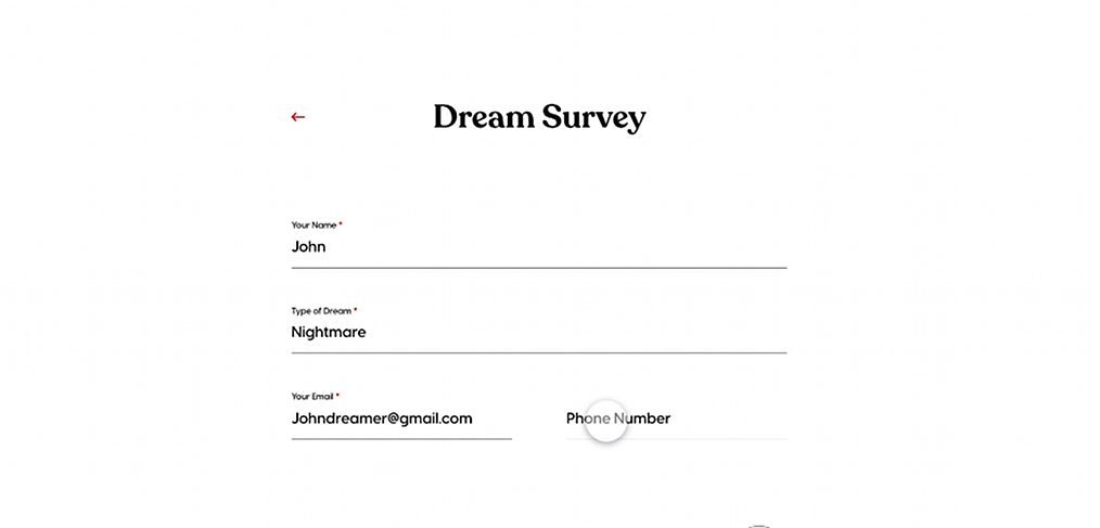 Dream survey XD animation
