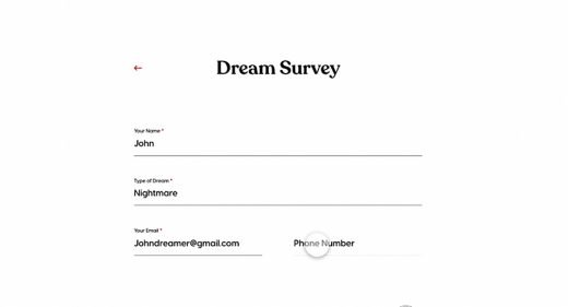 Dream survey XD animation