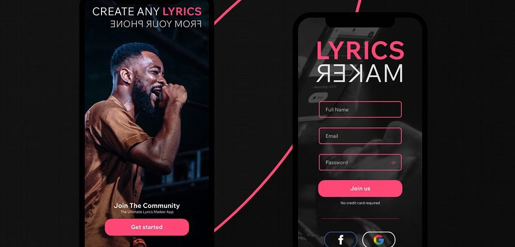 Lyrics maker free app concept