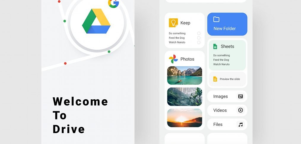 Google Drive XD redesign concept