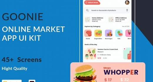 Goonie Online Market Free UI kit