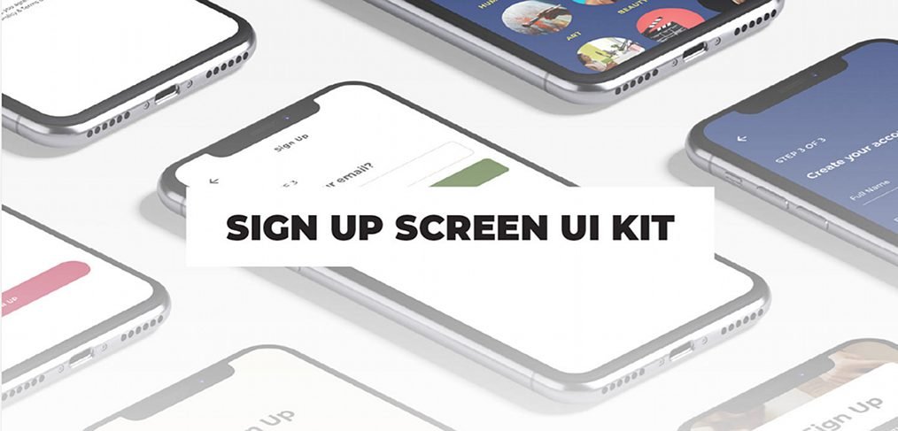 Free Sign up templates XD UI kit